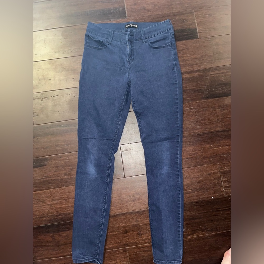 Dark blue skinny jeans like new Express size 2